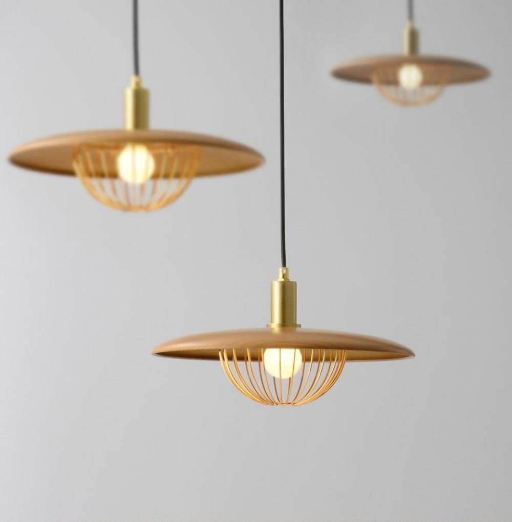 Rinoira Retro-Vintage-Pendelleuchte aus Holz