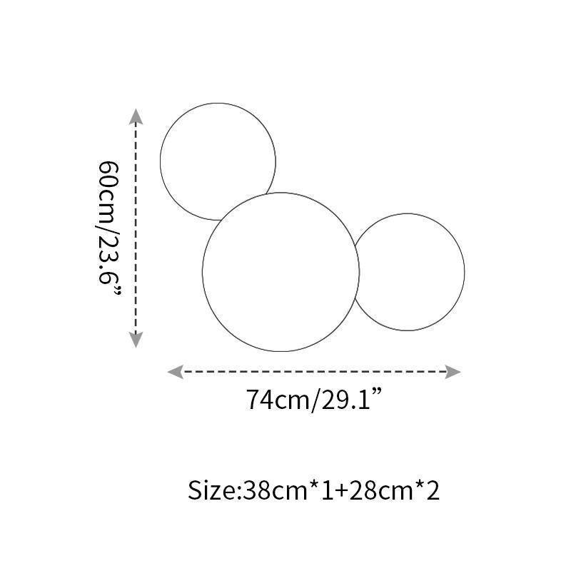 Arelis Geometrische Scheiben-Wandleuchte