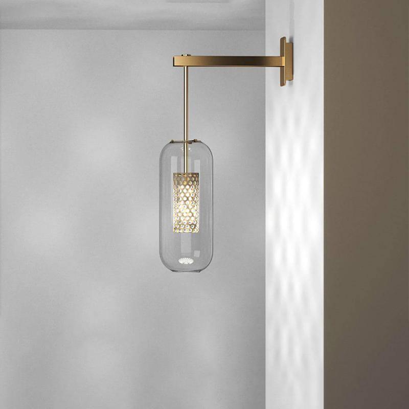Eirinette Premium skandinavische Kunstglas-Wandleuchte