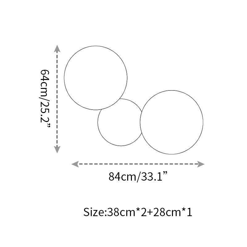 Arelis Geometrische Scheiben-Wandleuchte
