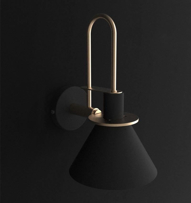 Solerine Wandleuchte Schwarz Gold Minimalistisch