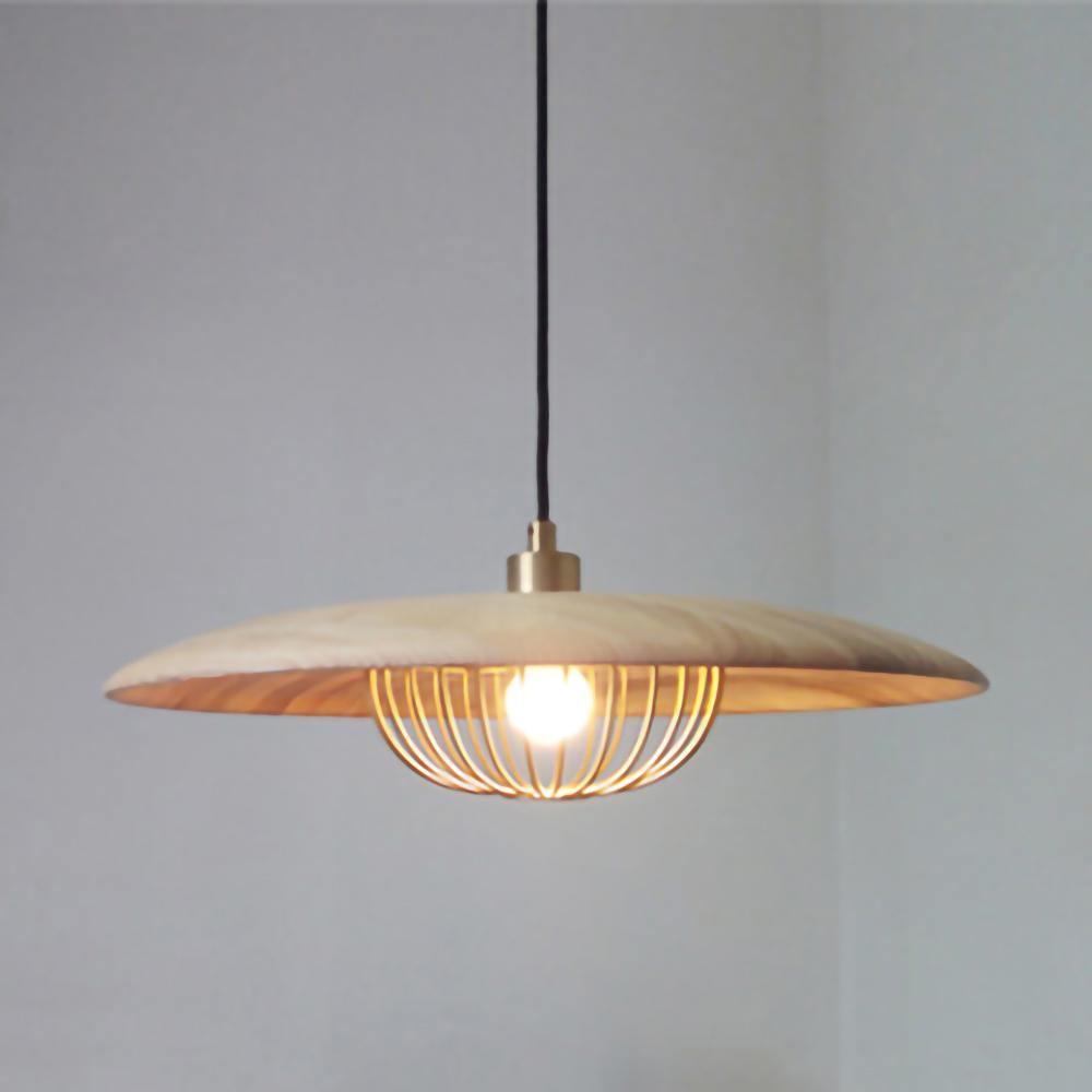 Rinoira Retro-Vintage-Pendelleuchte aus Holz
