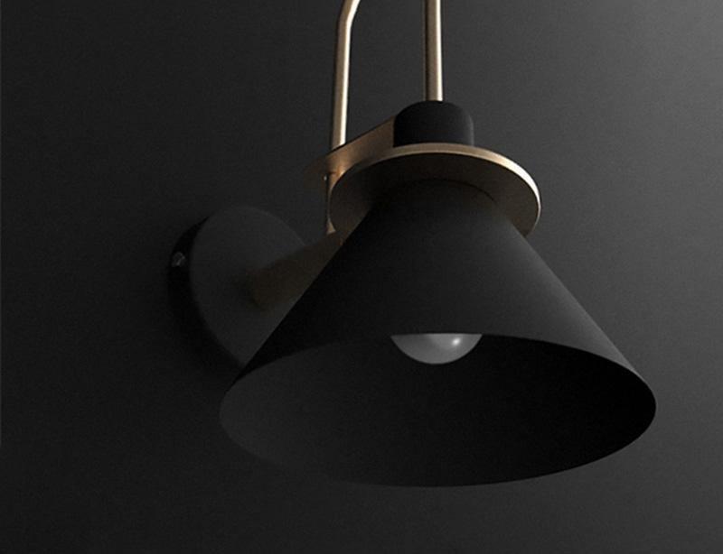 Solerine Wandleuchte Schwarz Gold Minimalistisch