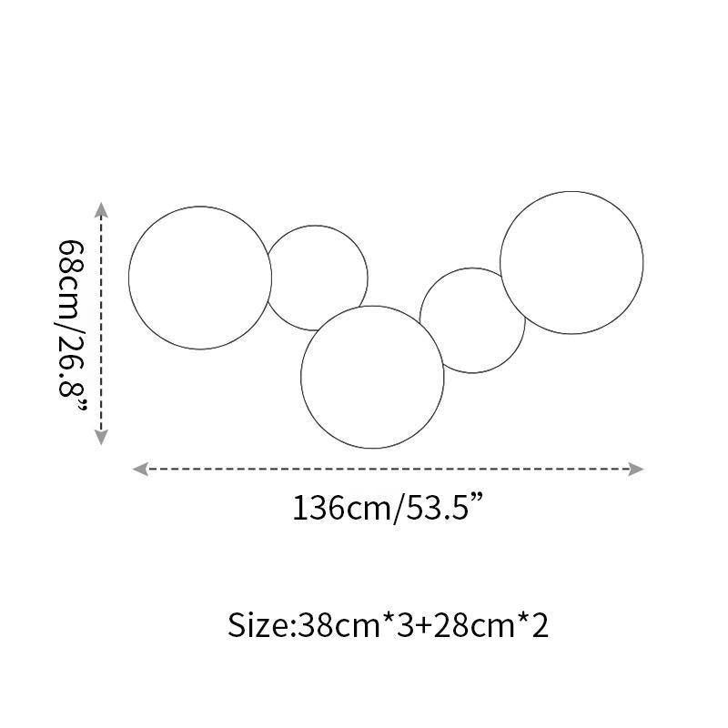 Arelis Geometrische Scheiben-Wandleuchte