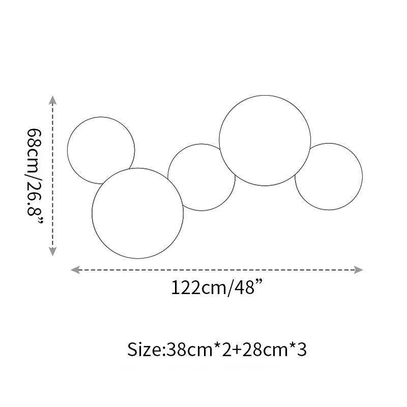 Arelis Geometrische Scheiben-Wandleuchte