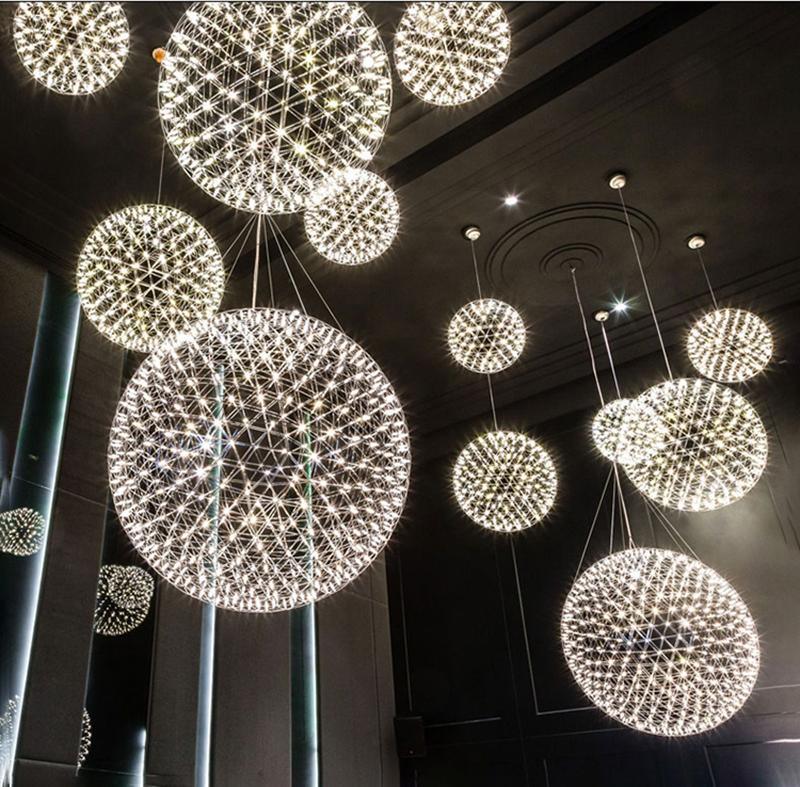 Delcourt Silber Spark Ball Pendelleuchte
