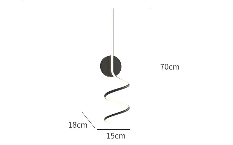 Arisha Minimalistische LED Wandleuchte Ess/Wohnzimmer Schwarz/Weiß
