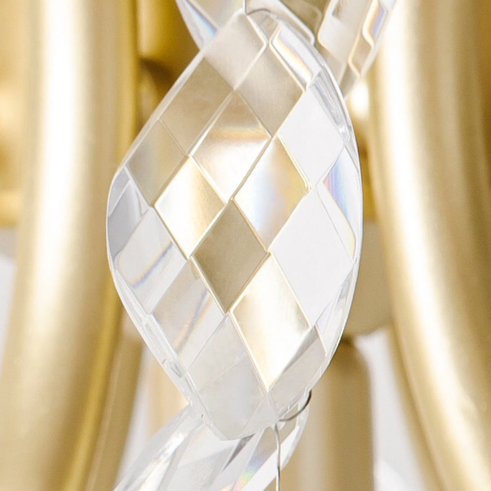 Kristy Kronleuchter  Antiquität Schwarz/Gold Wohnzimmer Kristall