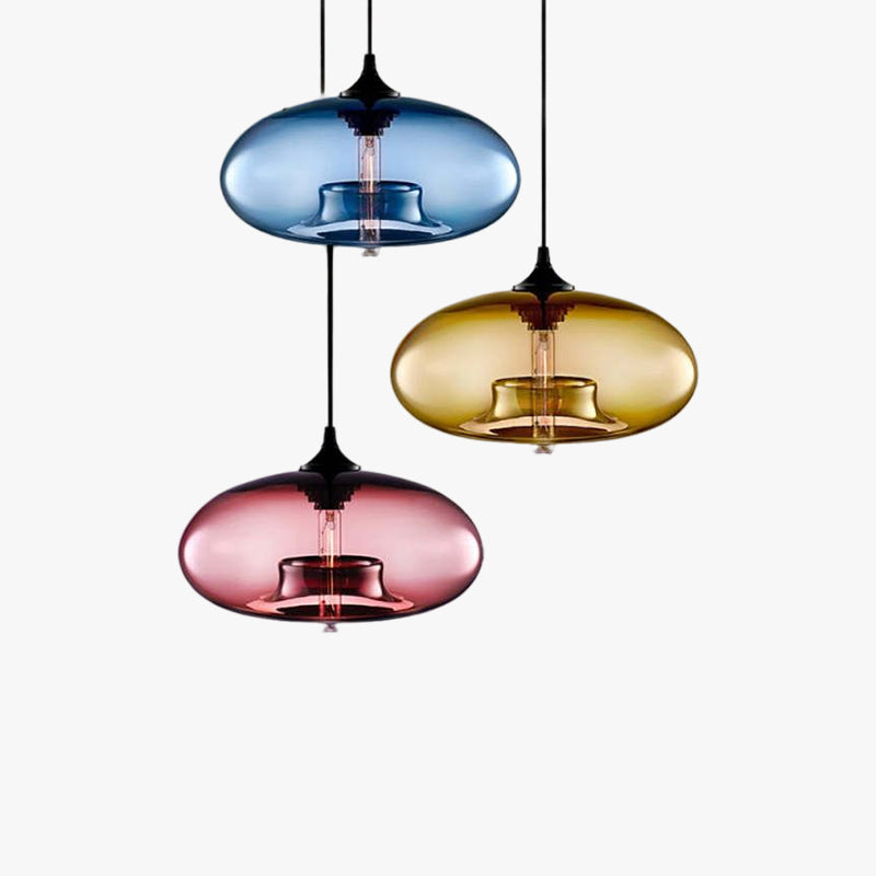 Aria Modern Mehrfarbig LED Pendelleuchte Glas Ess/Wohnzimmer