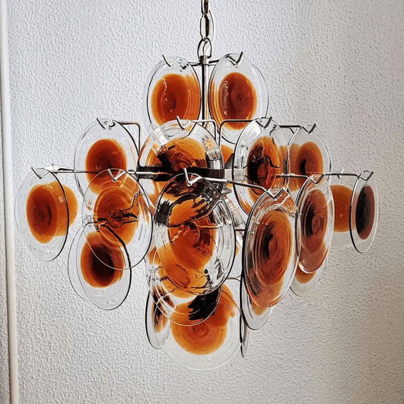 Velarissa Kronleuchter aus Muranoglas im Mid-Century-Stil