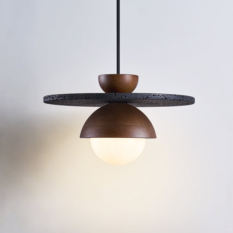 Valinina Orbit Schwarz Travertin Pendelleuchte