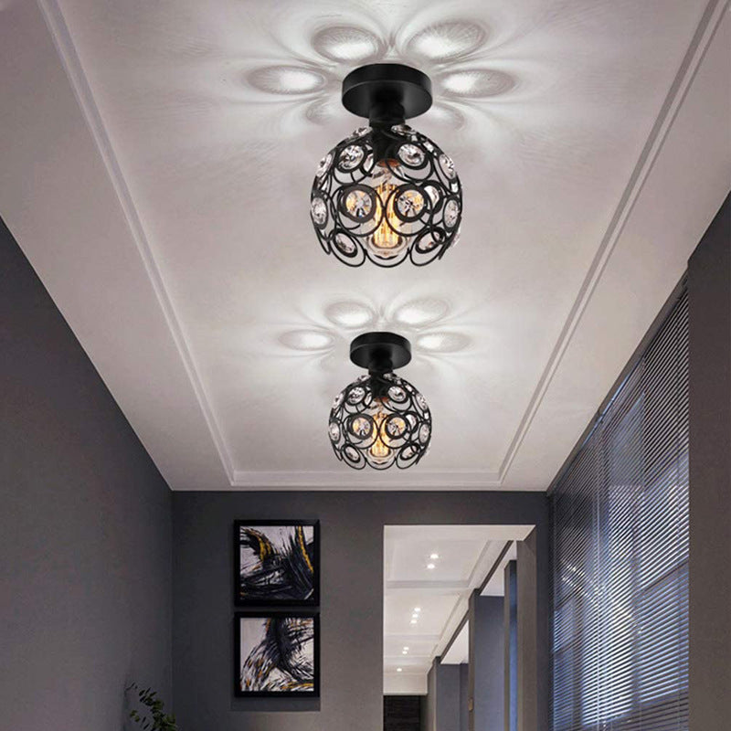 Arisha Modern Deckenleuchte Schwarz Gold Glas Schlafzimmer