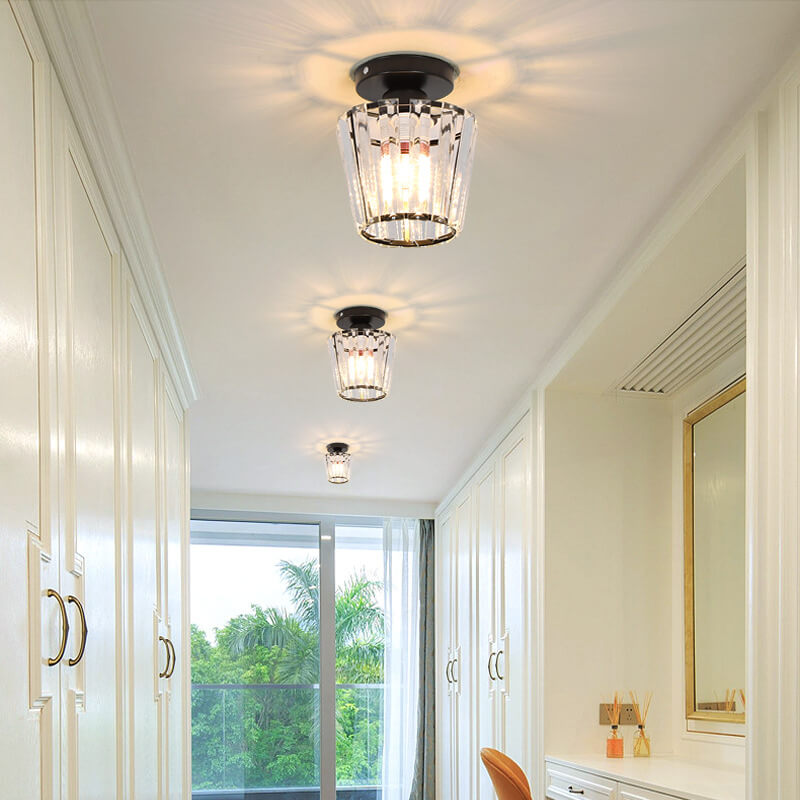 Arisha Modern Deckenleuchte Schwarz Gold Glas Schlafzimmer