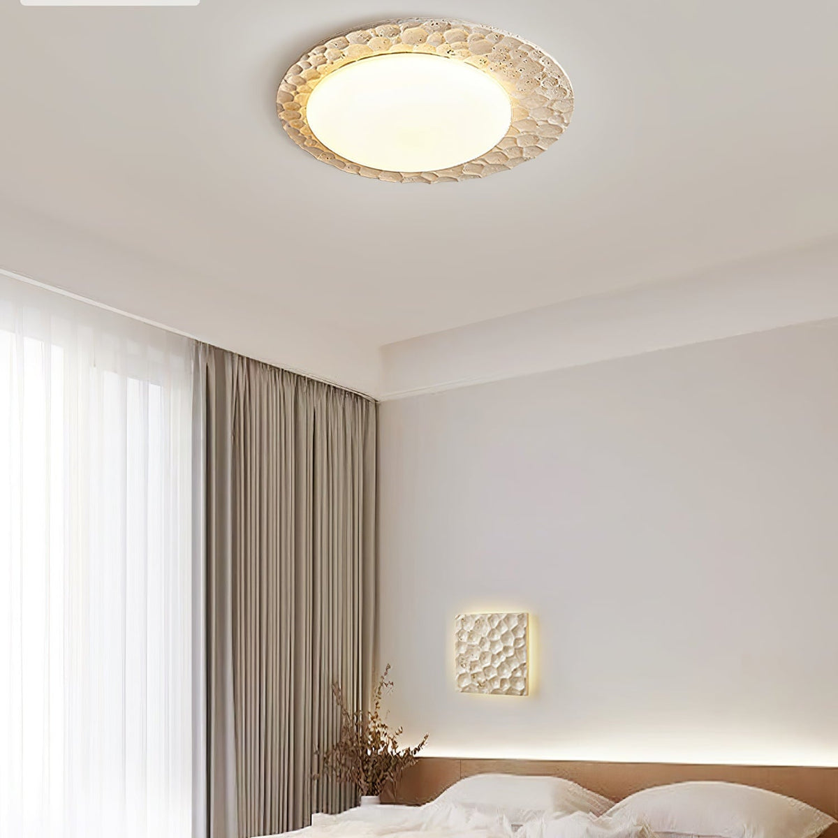 Deckenleuchte Travertine Organic Disc