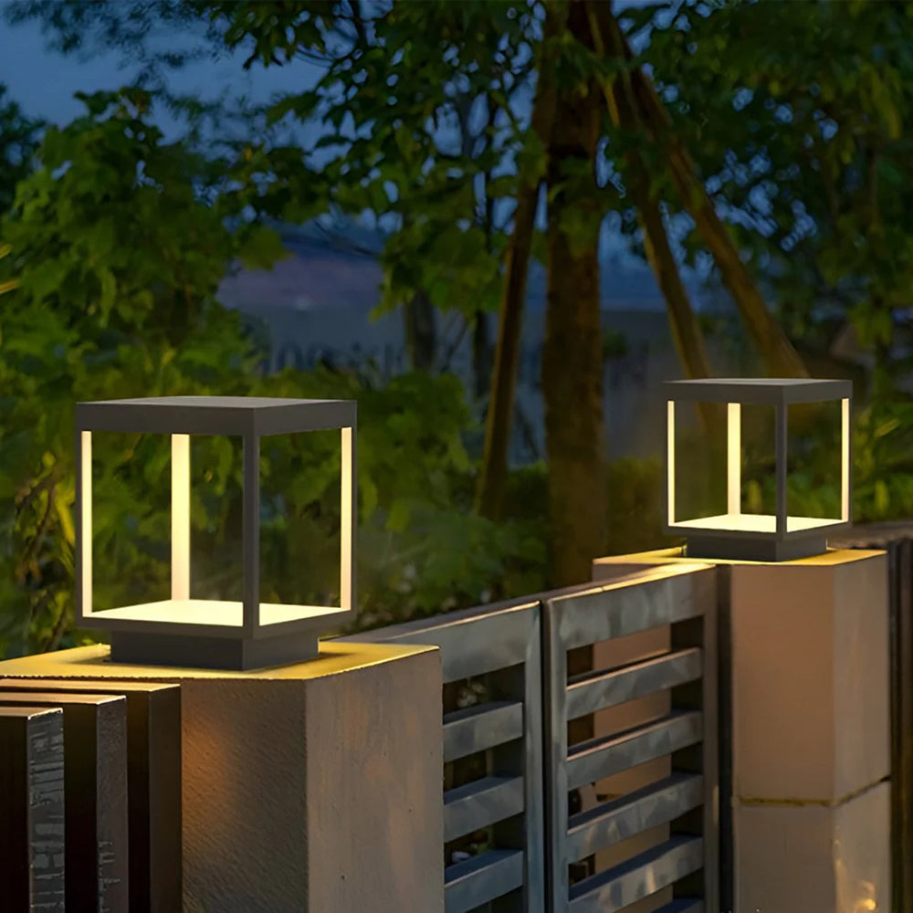 Ray Minimalistisch Außenstehleuchte Solar Schwarz Garten Metall