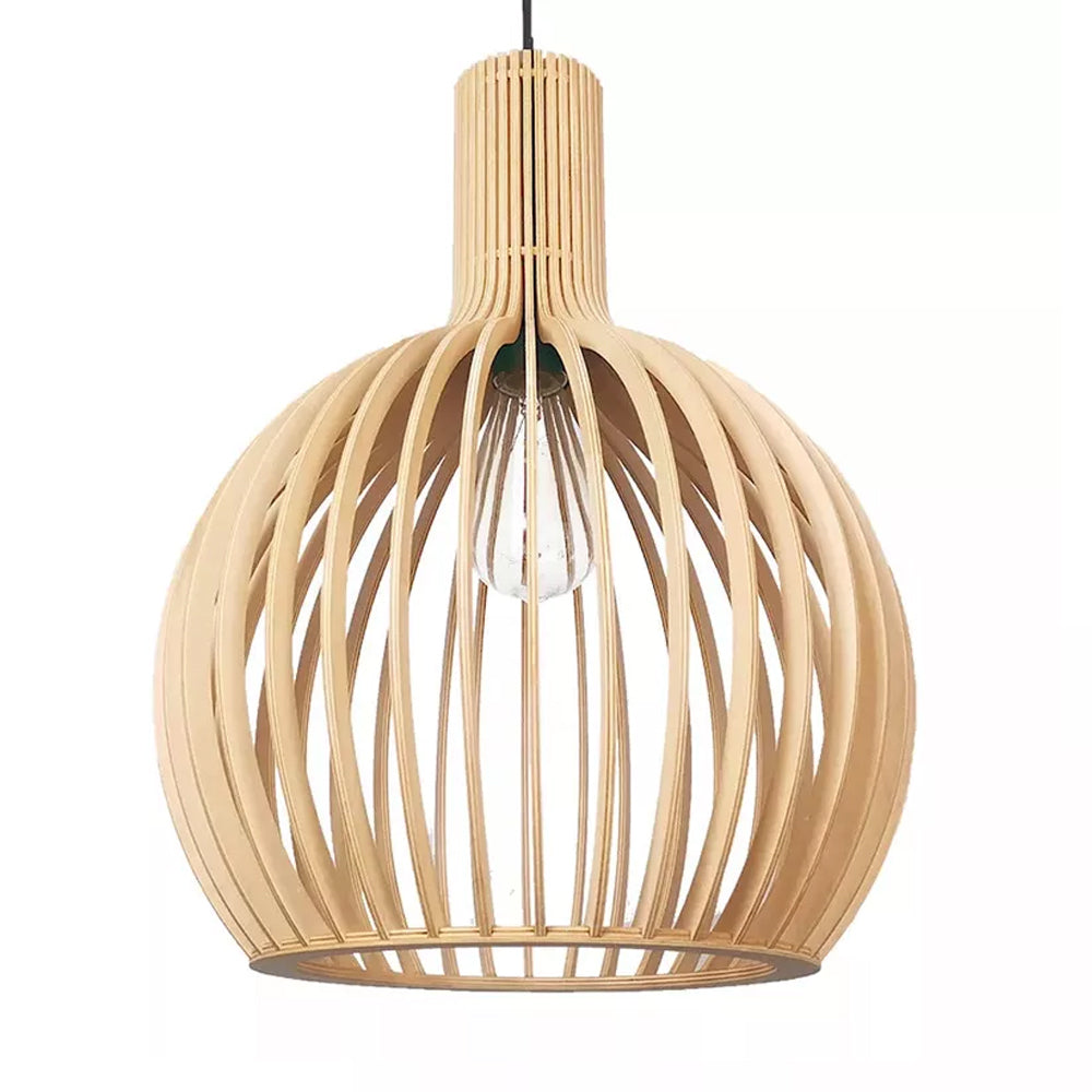 Muto Hölzerne Vogelkäfig-Lampe  Pendelleuchte Holz Esszimmer