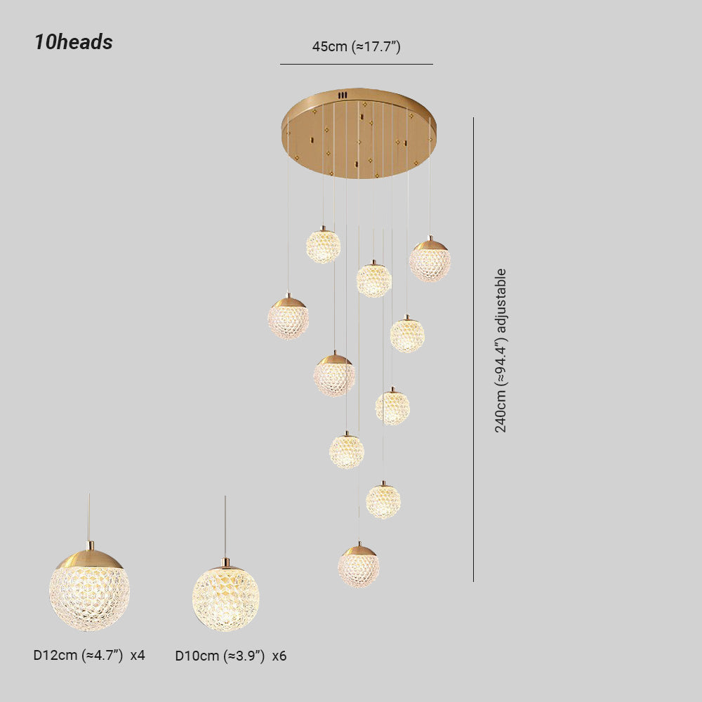 Arisha Design/Modern LED Pendelleuchte Schlafzimmer/Esszimmer Gold