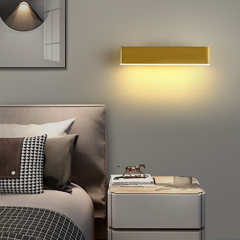 Arisha Minimalistische LED Wandleuchte Schwarz/Gold/Braun Schlafzimmer Metall