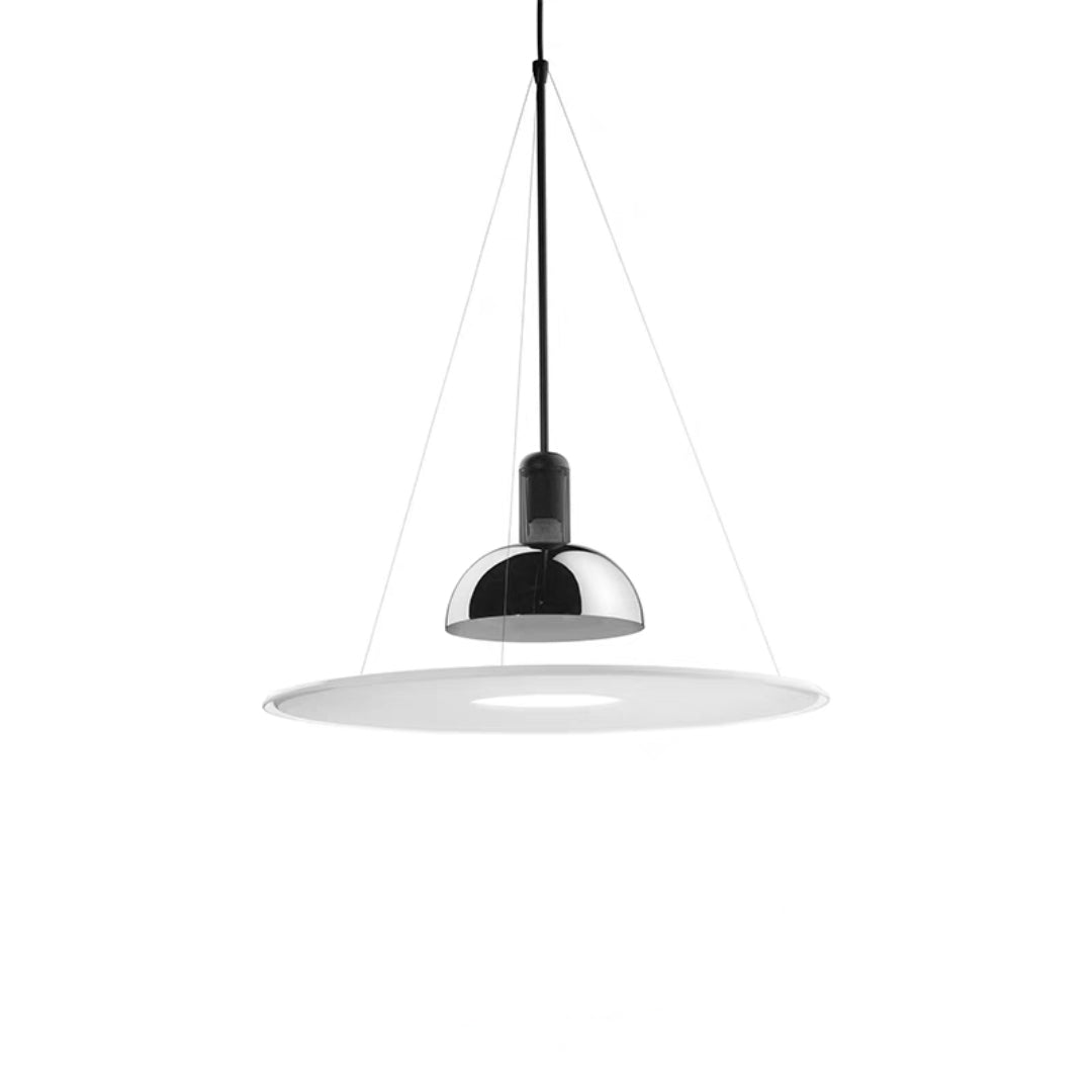 Arisha Modern Schale LED Pendelleuchte Chrom/Schwarz Esstisch Metall&Acryl