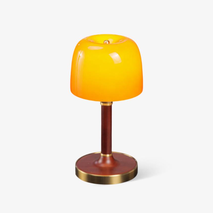 Rinariella Tischlampe aus Holz im Retro-Stil
