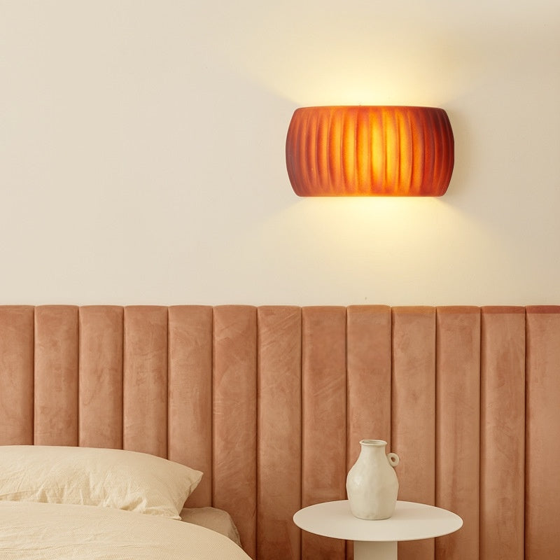 Valentina Modern LED Innenwandleuchte Orange Metall Schlaf Wohnzimmer