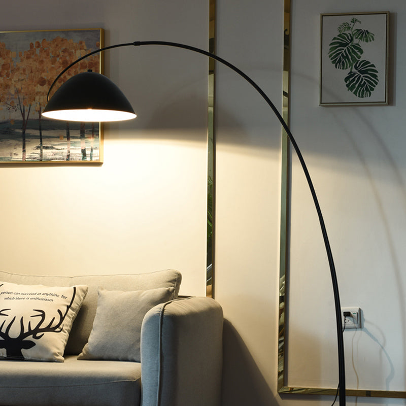 Avi Modern LED Bogen Schale Stehlampe Metall Wohnzimmer Schlafzimmer