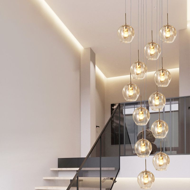 Valentina Kronleuchter  Bauhaus Gold Wohn/Schlafzimmer 10/12-flammig