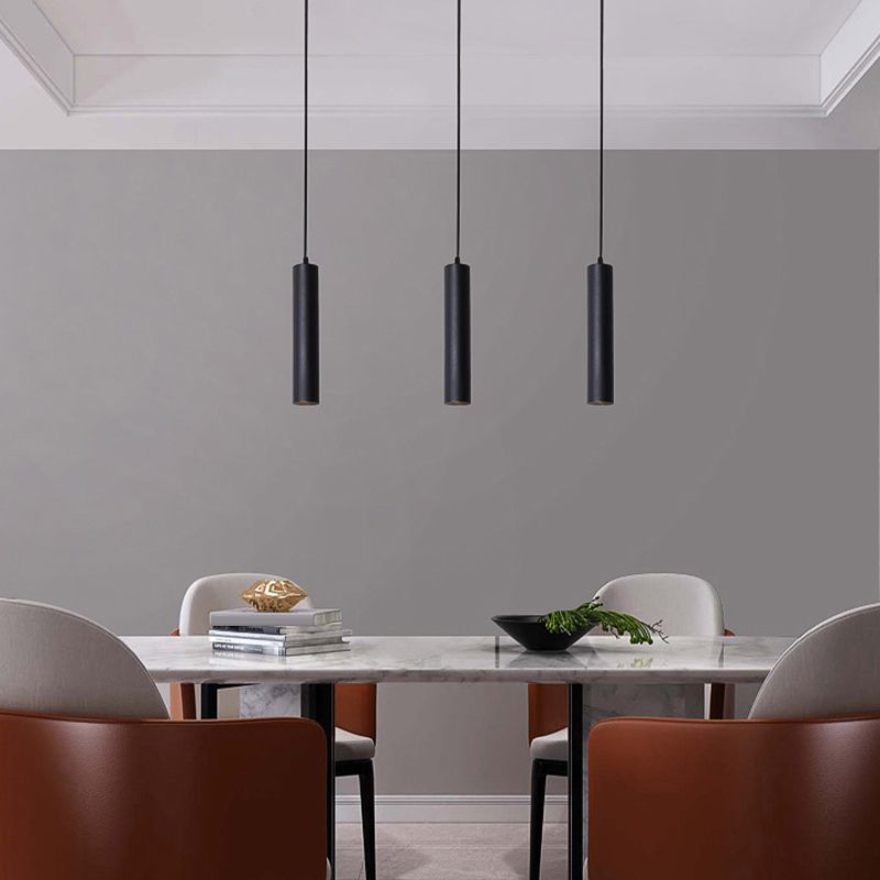 Arisha  Pendelleuchte Modern Zylinder Linear Schwarz Wohn/Esszimmer