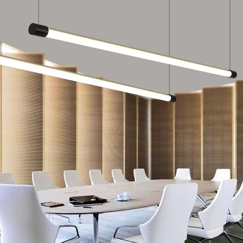 Arisha Linear Modern Pendelleuchte Schwarz&Silber Schlaf/Wohn/Esszimmer Metall 120/150CM Lang