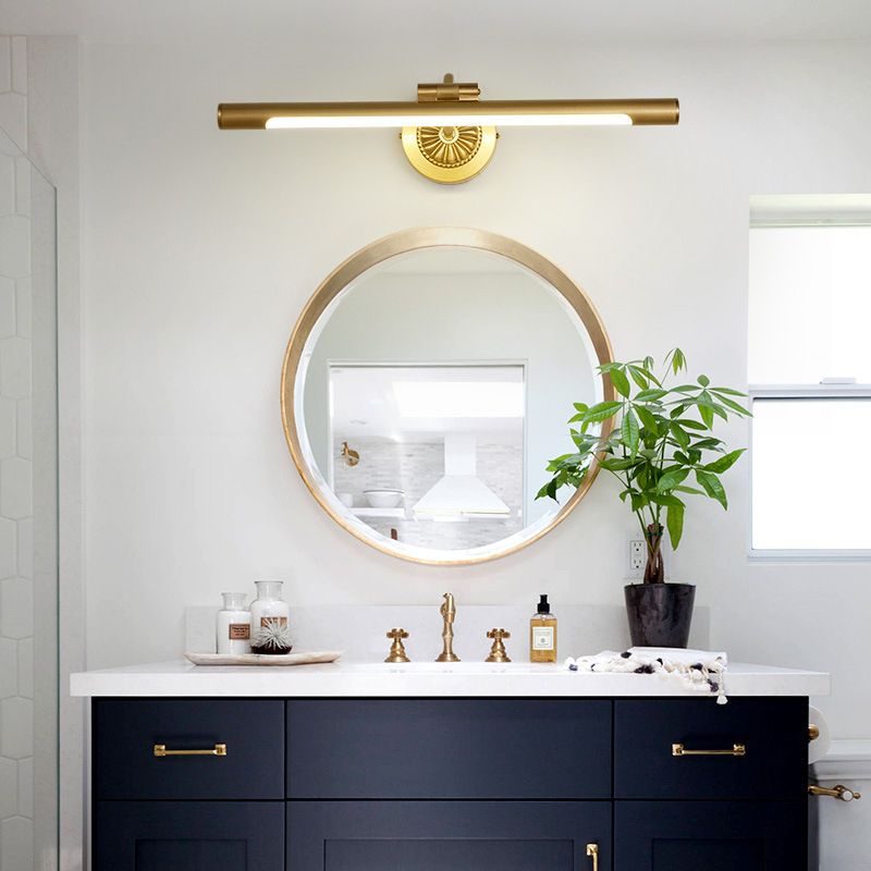 Arisha Modern Linear LED Wandleuchte Gold Badezimmer Metall AcrylGrößen 43/56cm