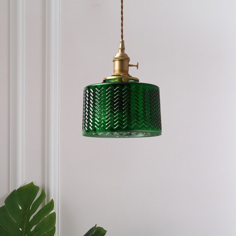 Valentina Vintage Geometrisch LED Pendelleuchte Grün Küche/Esszimmer Metall & Glas