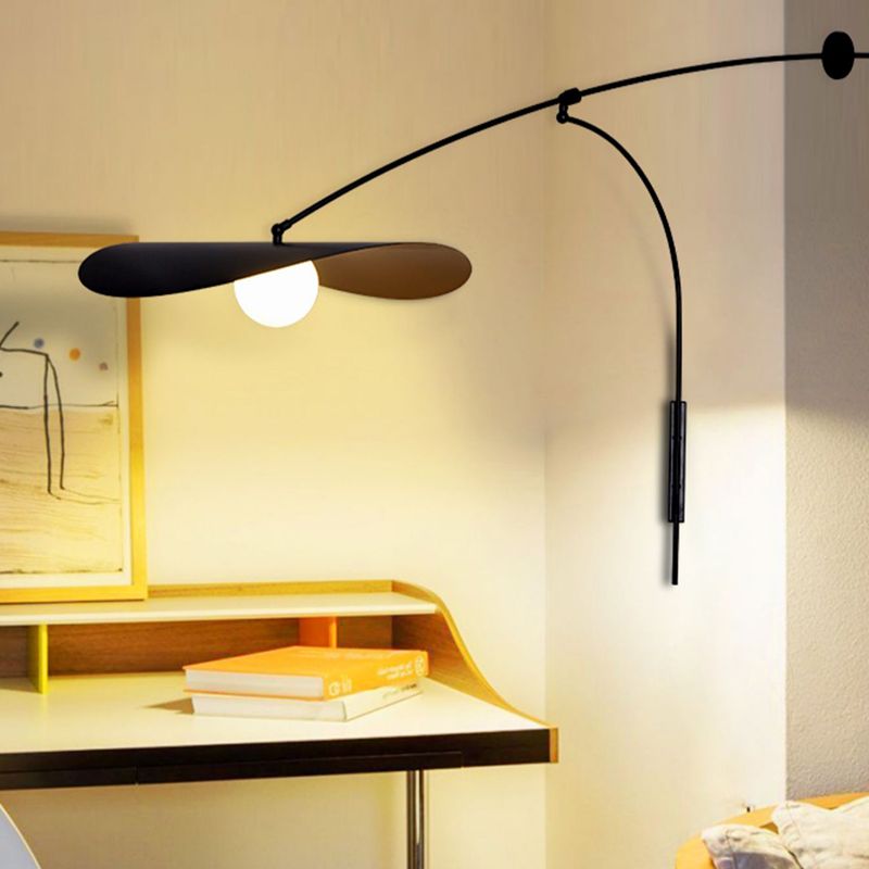 Arisha Antiquität Wandleuchte, Bogen Schwarz/Gold, Schlafzimmer