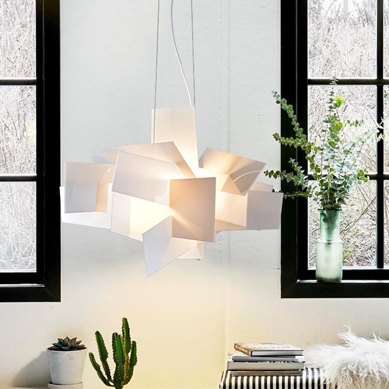 Ritta Design Gespleißt LED Pendelleuchte Weiß&Rot Wohnzimmer Metall&PMMA
