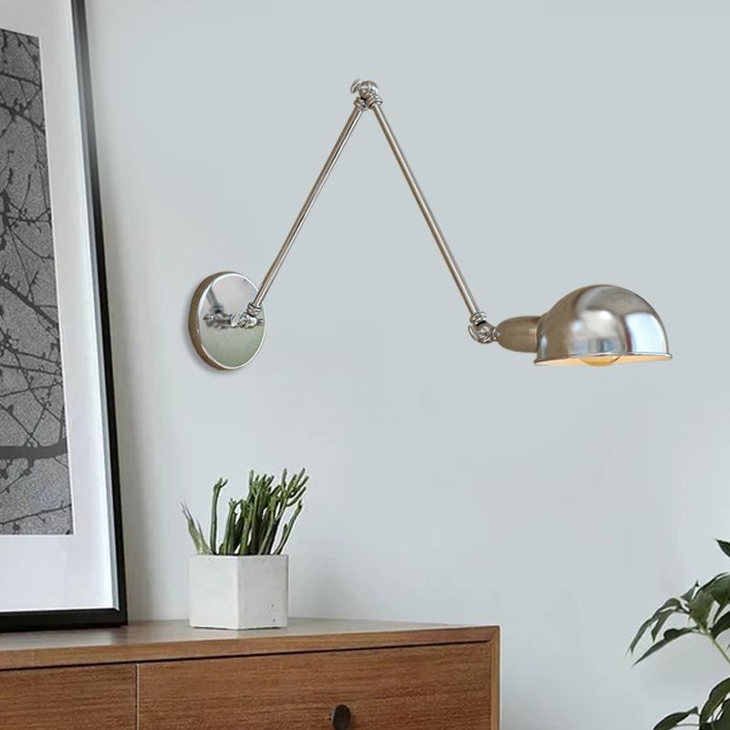 Silva Minimalistisch Wandleuchte Verstellbar, Silber, Schlafzimmer, Metall