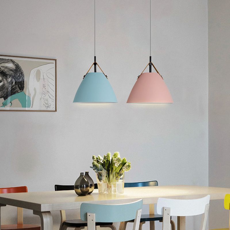 Valentina Modern LED Pendelleuchte Schwarz/Grau/Weiß/Rosa/Blau/Grün Wohn/Schlafzimmer Metall ∅26CM