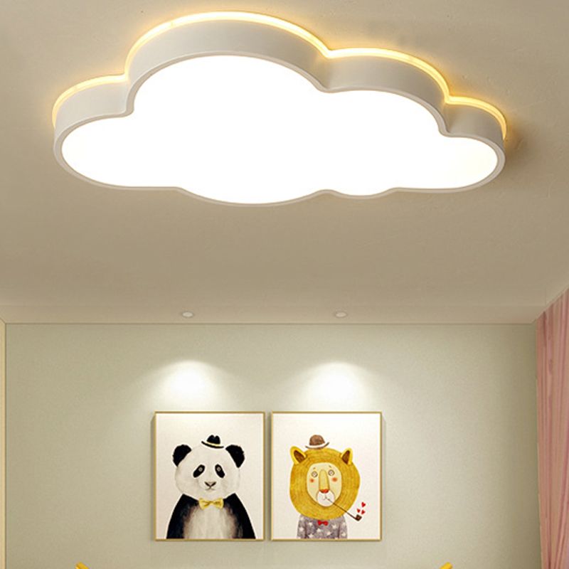Aria Modern Flush Mount Wolke Deckenleuchte, Weiß, Metall, Schlafzimmer