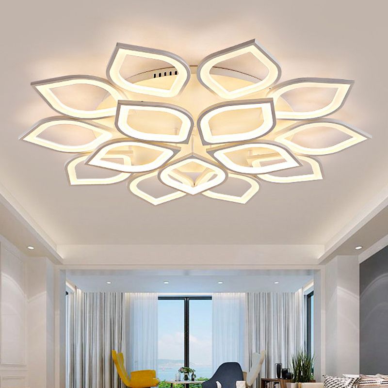 Arisha Deckenleuchte Blatt, 4/6/8/15-flammig Acryl