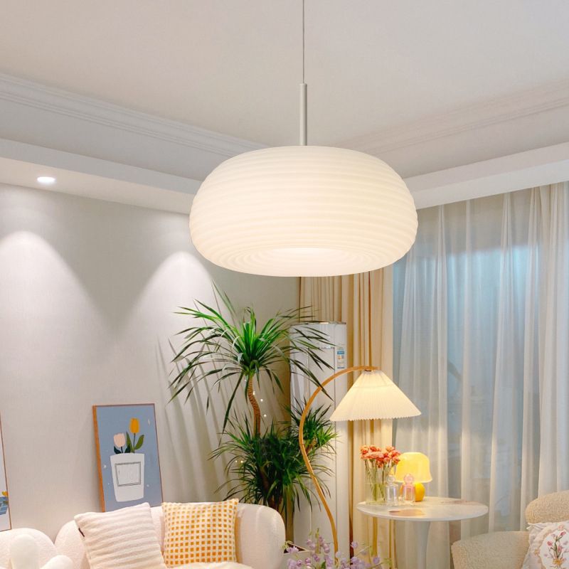 Aria Modern LED Pendelleuchte Weiß Wohn/Schlaf/Esszimmer