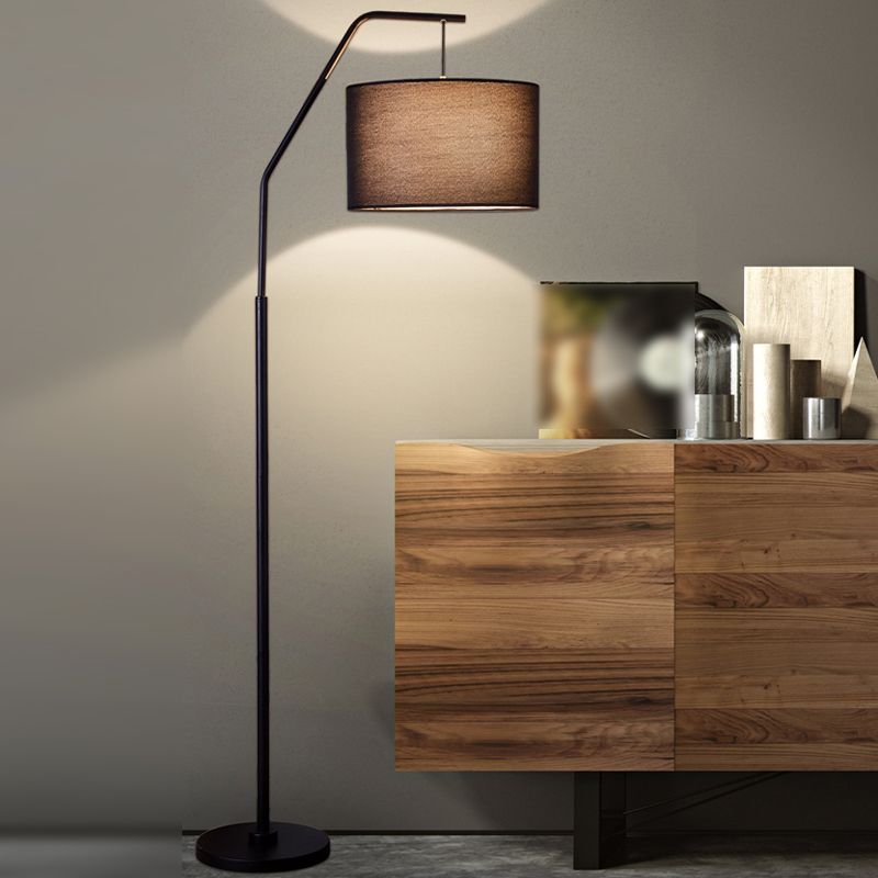 Arisha Modern Stehleuchte Cylinder, 6 Farben, Wohnzimmer, Metall Stoff