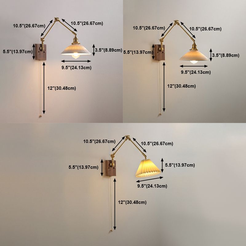 Muto Modern Wandleuchte Klappbar, 11 Formen, Arbeitszimmer, Metall