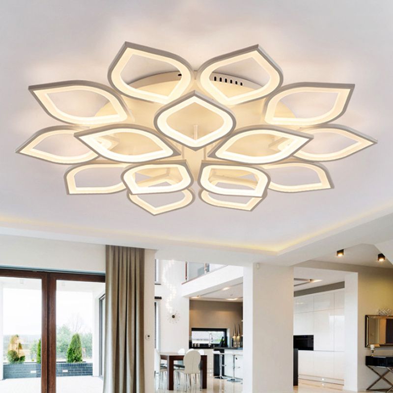 Arisha Deckenleuchte Blatt, 4/6/8/15-flammig Acryl