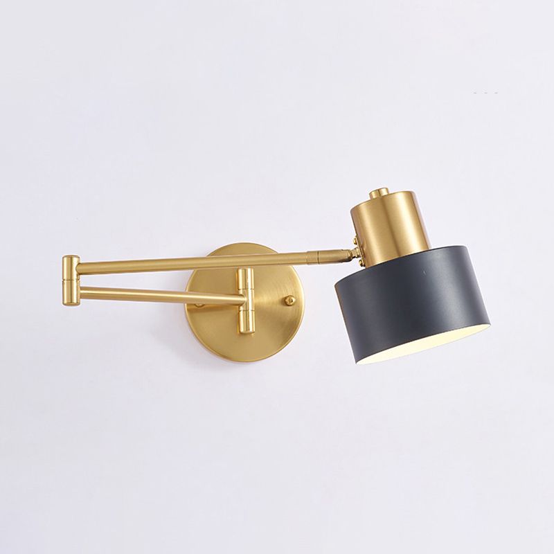 Arisha Modern Wandleuchte, Metall, Schwarz/Gold, Schlafzimmer
