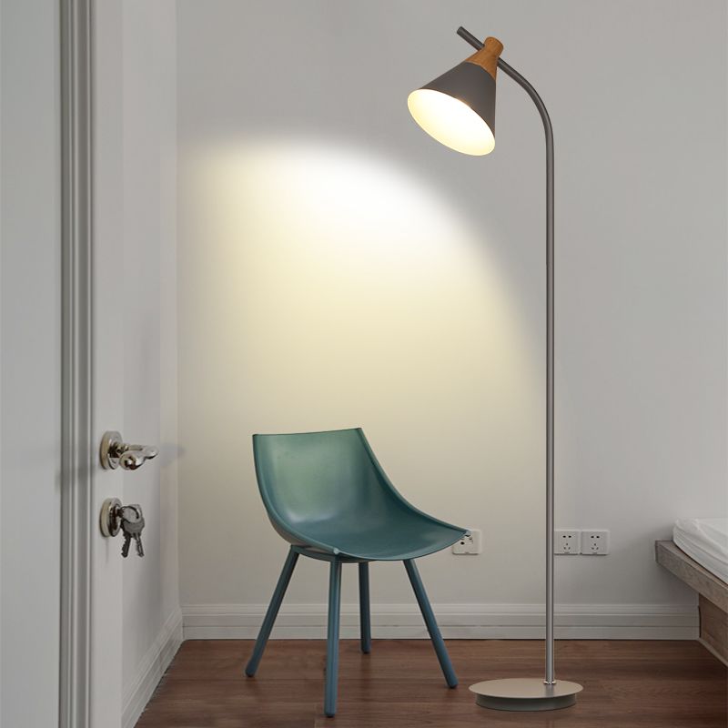 Valentina Modern LED Stehleuchte Grau/Rosa/Gelb, Metall, Wohnzimmer
