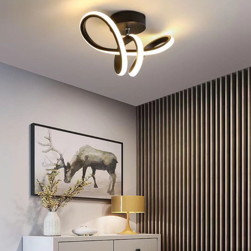 Arisha Design LED Deckenleuchte Schwarz/Gold Esszimmer/Wohnzimmer