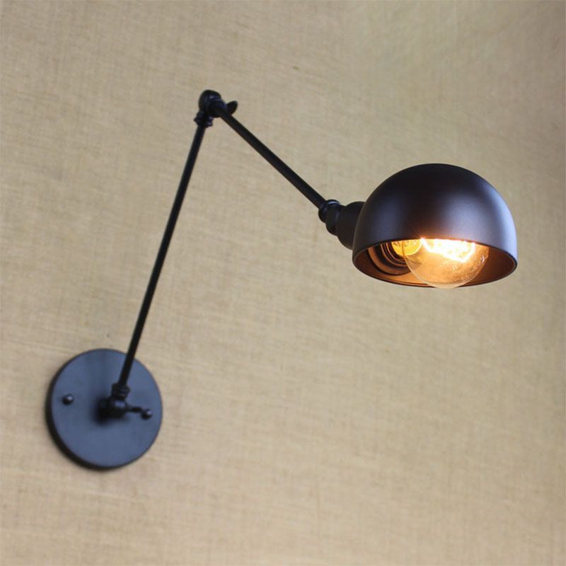 Silva Verstellbare Wandleuchte, Metall, Schwarz, Schlafzimmer