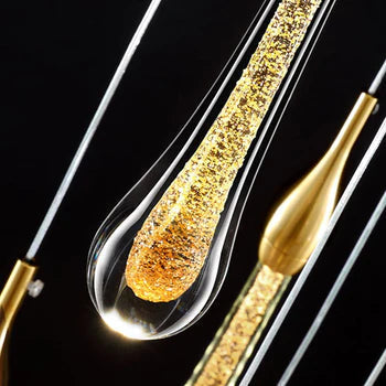 Kristy Modern Water Drop Wandleuchte, Schwarz/Gold