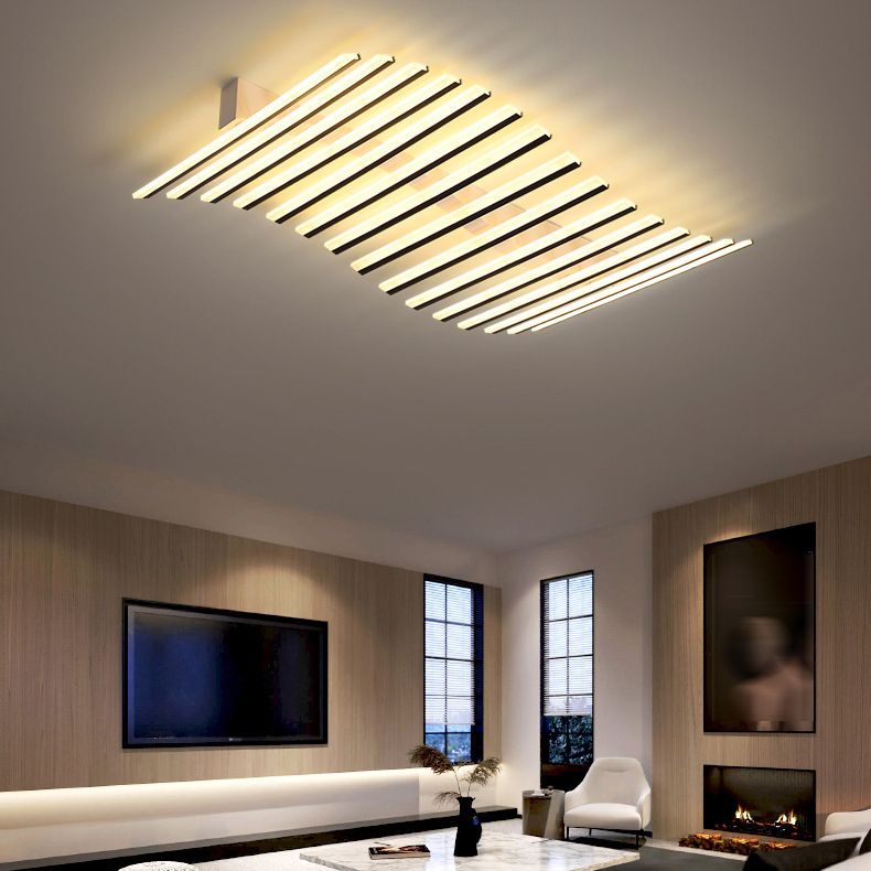 Arisha Zeitgenössisch Linear LED Deckenleuchte Schwarz/Weiß Wohn/Esszimmer