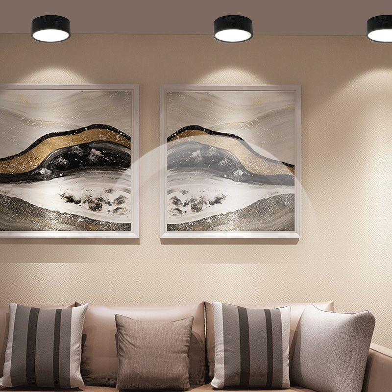 Arisha Modern LED Deckenleuchte Zylindrisch Weiß/Schwarz/Grau Schlafzimmer Metall/Acryl