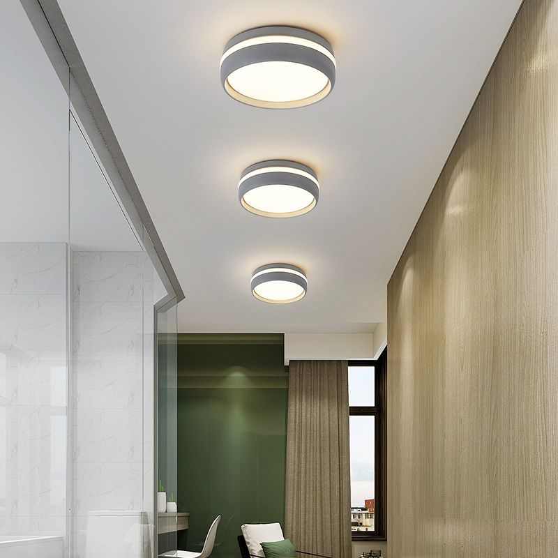 Arisha  Deckenleuchte Schwarz/Weiß Schlaf/Wohnzimmer Flur  Minimalistische Rund LED