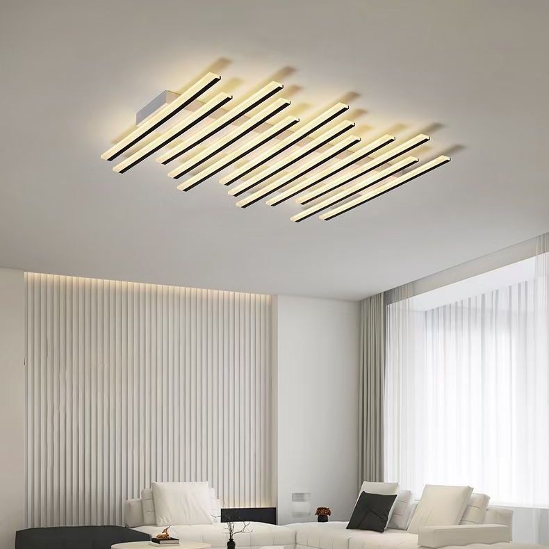 Arisha Zeitgenössisch Linear LED Deckenleuchte Schwarz/Weiß Wohn/Esszimmer